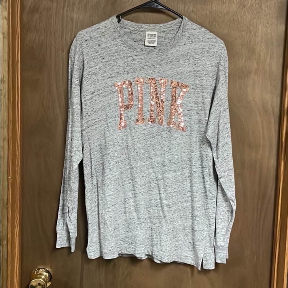 NWOT Victorias Secret Pink Bling Long Sleeve Shirt Small